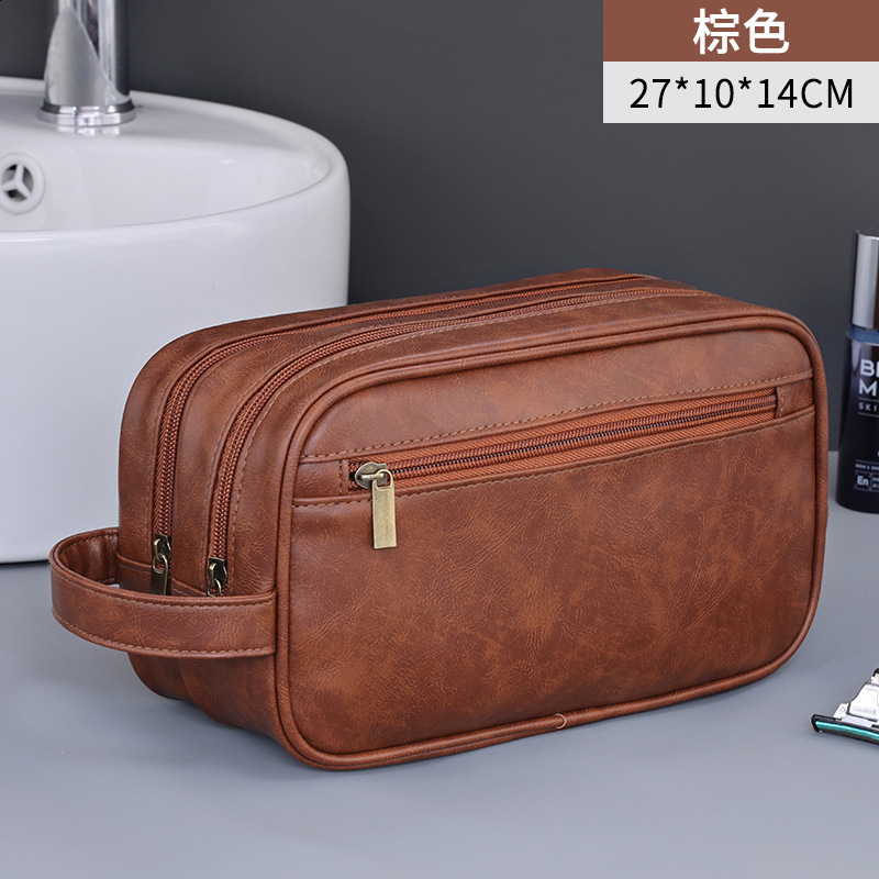 Zunshang Double-Layer Large Mens Toiletry Bag Large Capacity High-End Portable Waterproof Makeup Bag Cosmetic Organizer251018