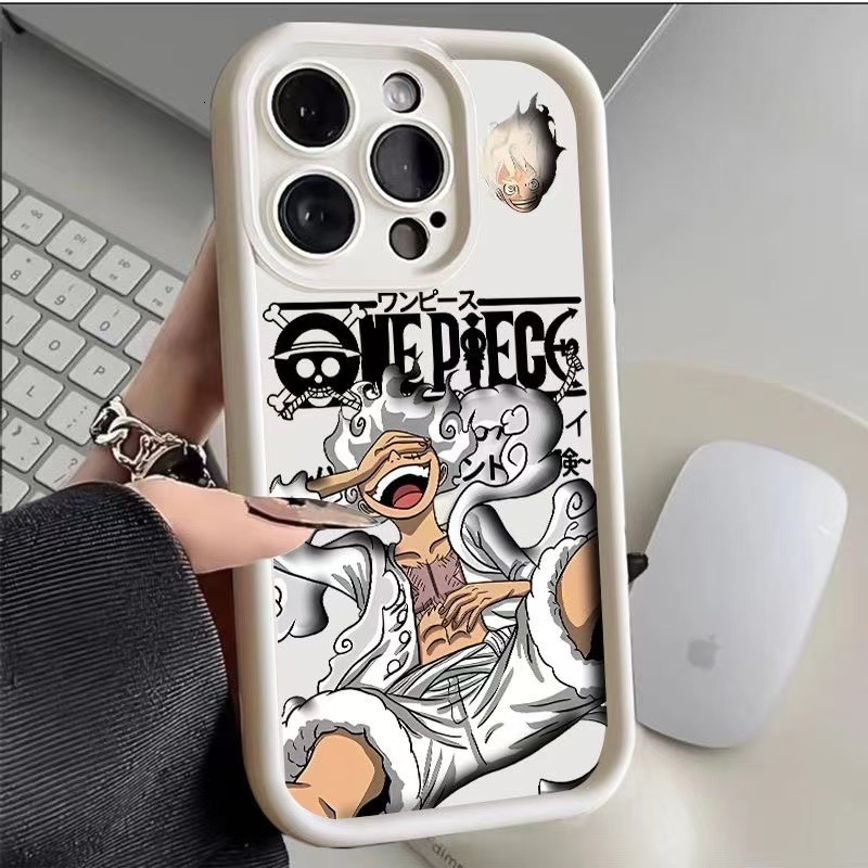 Five-tier Nika Luffy One Piece phone case suitable for Apple 15Pro, iPhone 16, anime 14, premium 13Pro