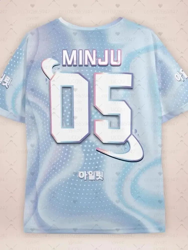 men women Fashion ONeck Short Sleeve TShirt ILLIT MINJU Fans Summer Tee Lightweight Sport Daily Oversized 260515