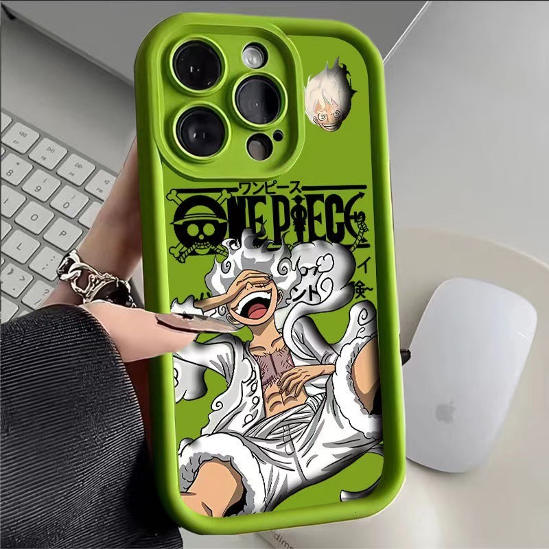 Five-tier Nika Luffy One Piece phone case suitable for Apple 15Pro, iPhone 16, anime 14, premium 13Pro