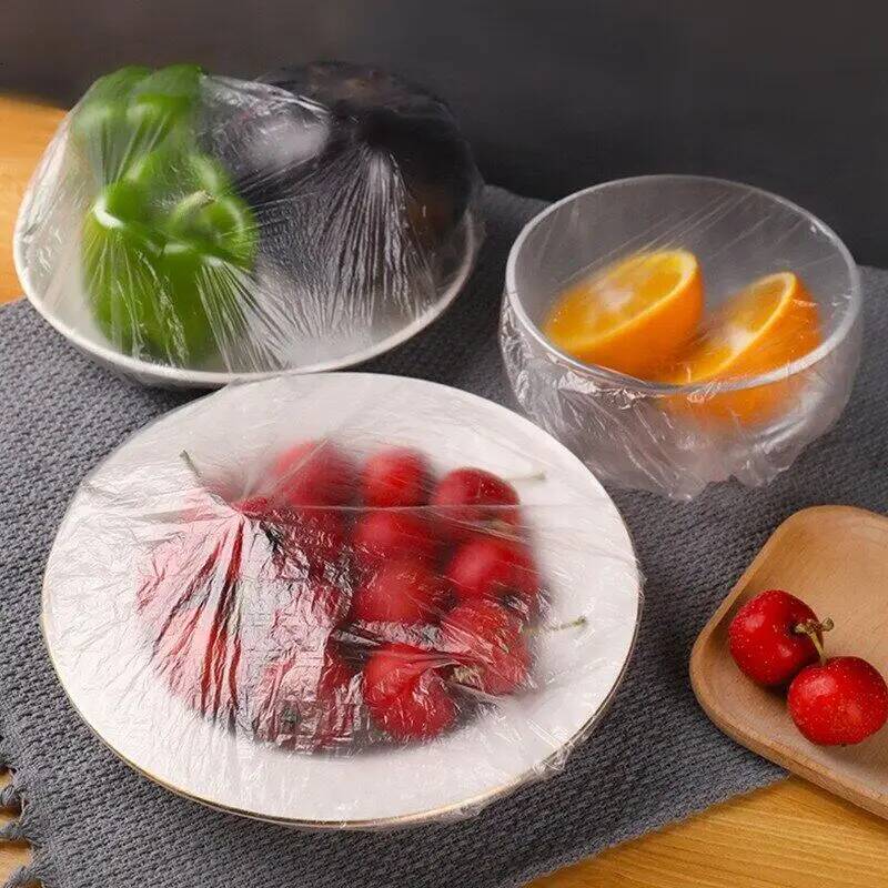 100PCS Disposable Food Cover Elastic Plastic Covers For Dishe Wrap Clings Film Dish Plate Fresh Keeping Bag Kitchen Refrigerator ddmysaturn - view 3