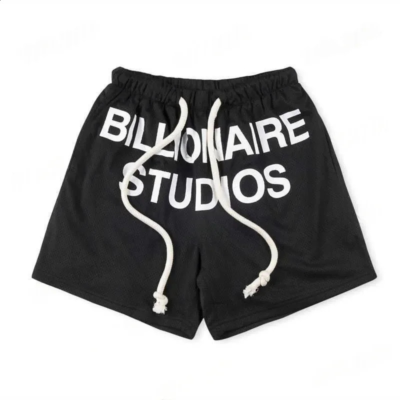 2026 Fashion Mens Mesh Shorts Streetwear Letter/Cartoon Print Quick Dry Athletic Shorts Summer Drawstring Gym Sweatshorts 260515 - view 3