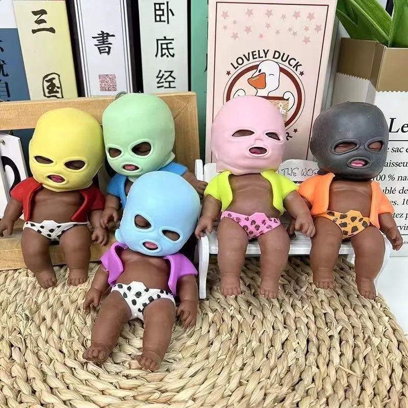 Decompression Black Doll Pinch Fun African Palm Small Doll Strange Interesting Funny Ugly Doll Ventilatory Toy Childrens Gifts 260511