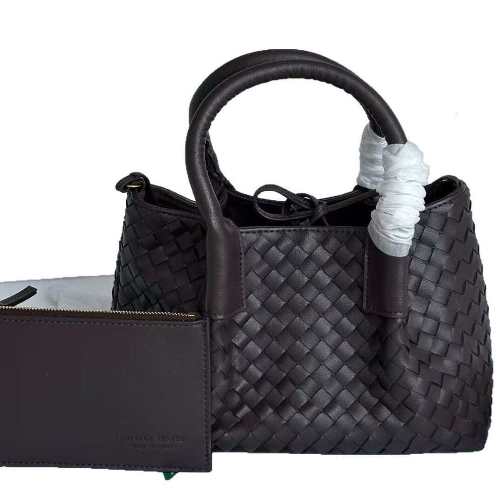 Women Light Luxury Cowhide Woven Tote Bag High End Commuter Mommy Shopping Bag Versatile Cross Border Fashion Shoulder Crossbody Handbag Daily Casual 