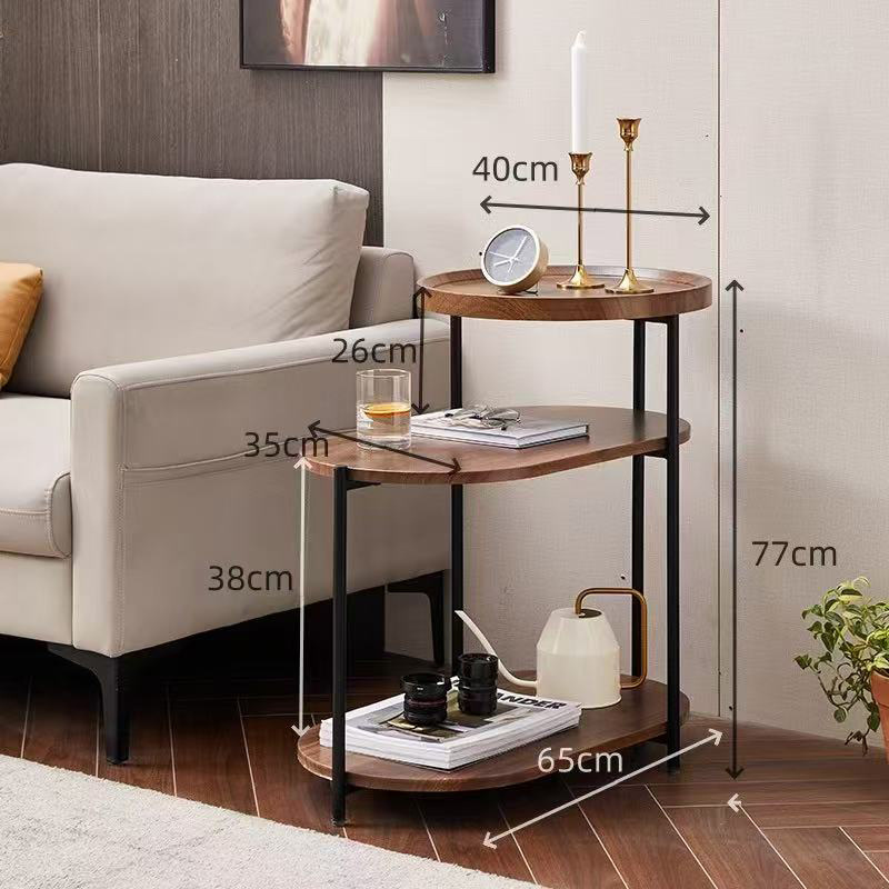 R05161 Snack and miscellaneous item storage rack next to the living room sofa