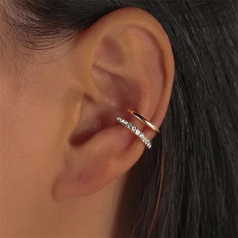 Fashion Exquisite Rhinestone Decor Ear Cuff earring for Woman Ear Summer Arrival Christmas Jewelry Gift 260515