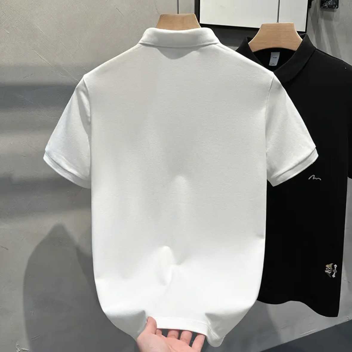 Summer New Embroidered Mens Polo Shirt Short Sleeve High-end Embroidered Design Sense Turn-down Collar T-shirt Fashion Versatile Mens Clothing88