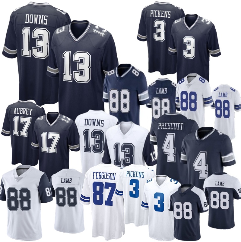 Caleb Downs George Pickens CowboysS jersey DeMarvion Overshown CeeDee Lamb Aubrey Ferguson Dak Prescott Football Jerseys