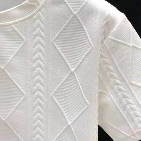 Designer T-shirt Luxury Youth Men's T-shirt Summer Korean Fashion Half Sleeve Striped Knitted Round Neck Top Plus Size Loose Outdoor Leisure Tren