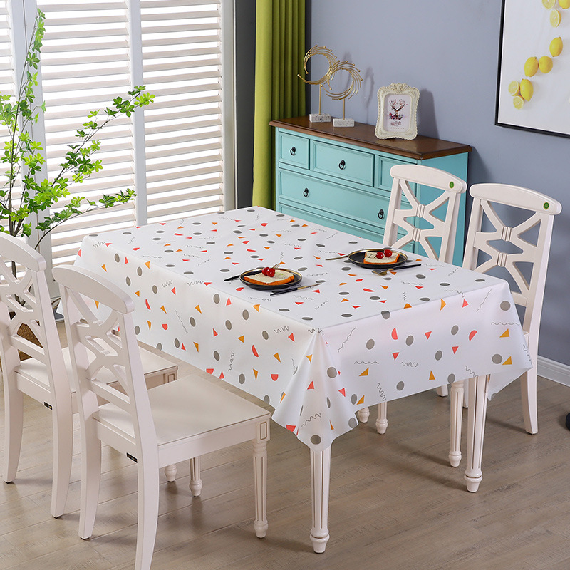 YL-38657 Customized Upgraded PVC Tablecloth, Fresh and Simple Print, Waterproof and Oil-Resistant
