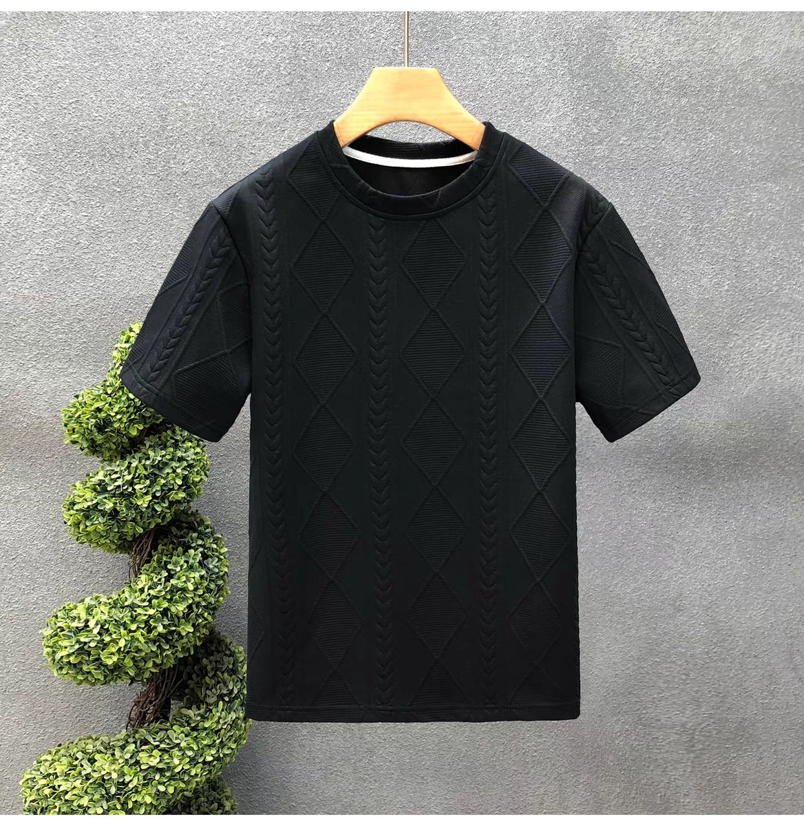 Designer T-shirt Luxury Youth Men's T-shirt Summer Korean Fashion Half Sleeve Striped Knitted Round Neck Top Plus Size Loose Outdoor Leisure Tren