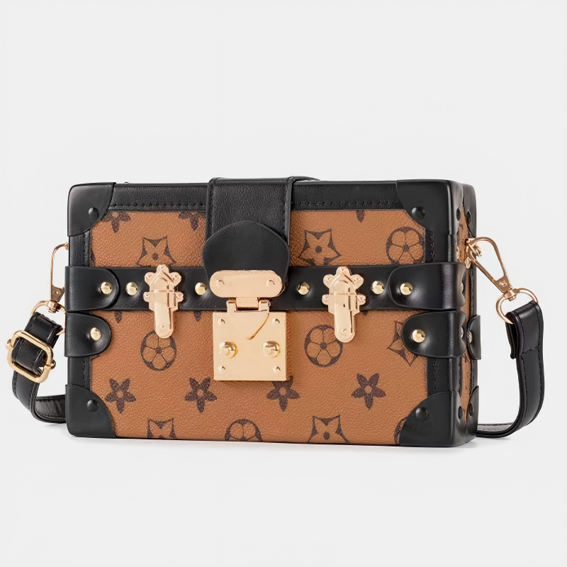 2026 Summer New Luxury Classic Printed Designer Box Bag Retro Lock Cross Shoulder Bag for Women