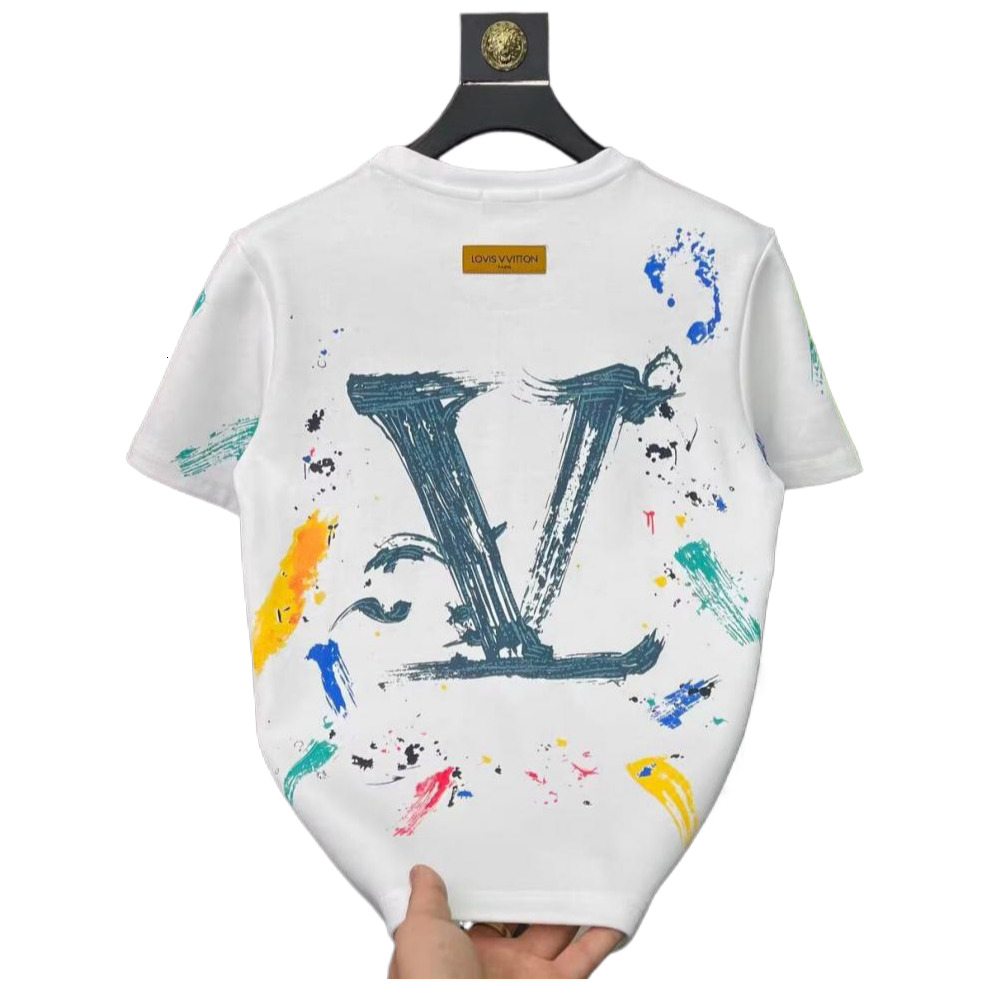 Designer Plus Size T-shirt Luxury Men's Street Graffiti High-end Letter Printing Outdoor Summer Short Sleeved Fashion Casual Trend Durable And Co