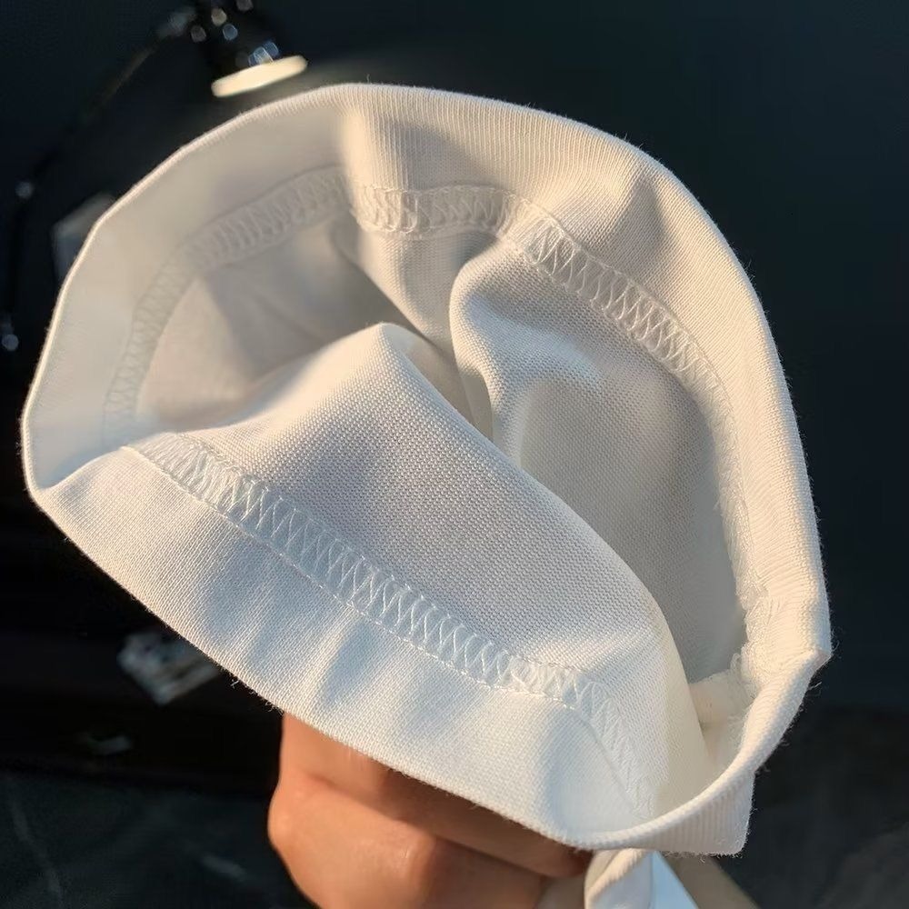 Designer T-shirt Luxury Young Men's High-end Trend Pure Cotton Elastic Round Neck Short Sleeved 2026 Outdoor Leisure Summer New Loose Plus Size H
