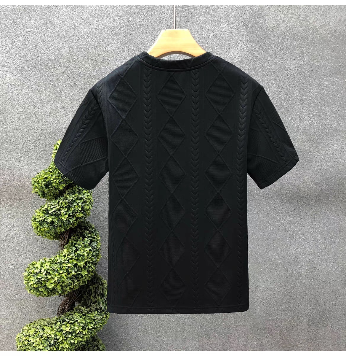 Designer T-shirt Luxury Youth Men's T-shirt Summer Korean Fashion Half Sleeve Striped Knitted Round Neck Top Plus Size Loose Outdoor Leisure Tren