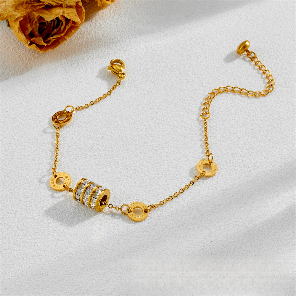 Luxury Jewelry Slimming Women's Titanium Steel Bracelet Classic Gold Rose Bracelet Non Fading Personalized Fashion Brand Accessories