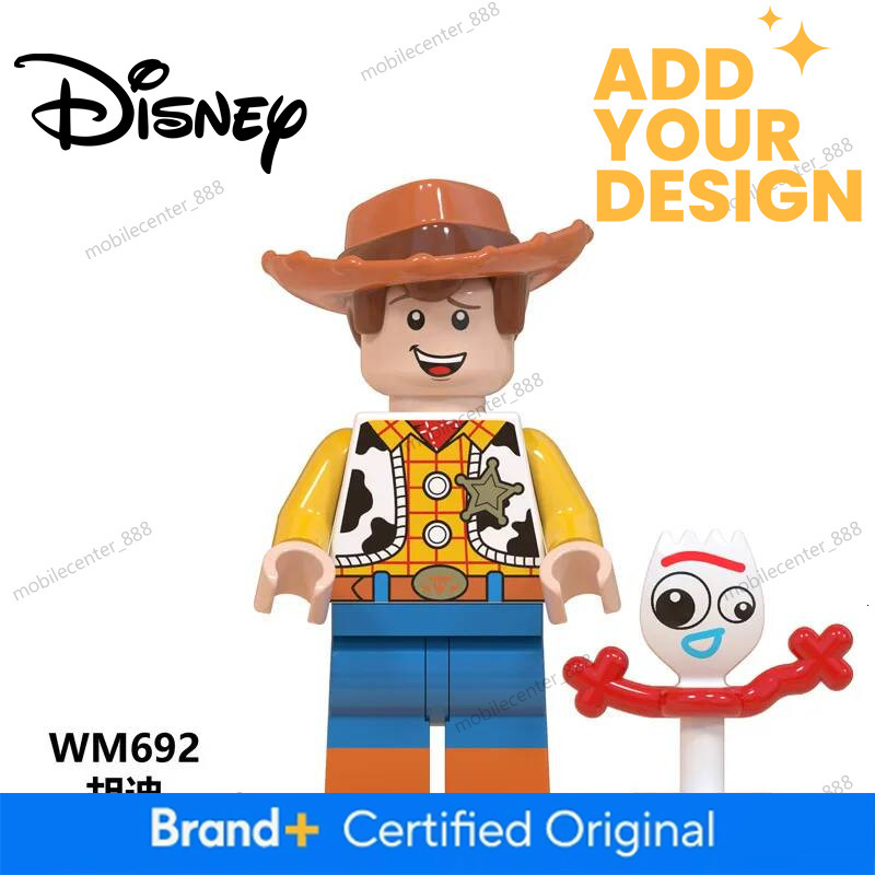 Designer Disney 8Pcs Disney Action Figure Toy Story Mini Building Block Toys For Kids Jessie Woody Anime Figure BUZZ Gifts For Boys And Girls Luxury - view 4