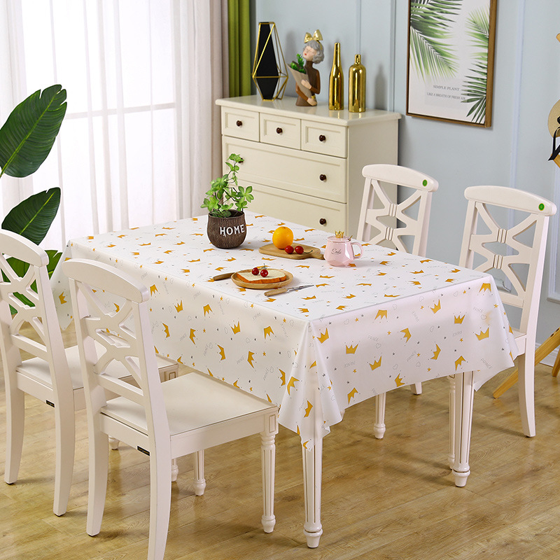 YL-38657 Customized Upgraded PVC Tablecloth, Fresh and Simple Print, Waterproof and Oil-Resistant