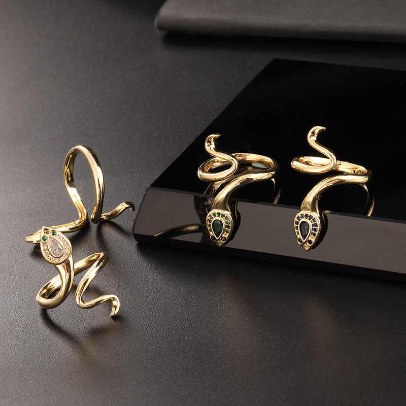 Classic Luxury Jewelry Women's Unique Split Ring With Zircon Retro Diamond Inlay Surrounding The Split Ring Brand Accessories Fashionable And Ele
