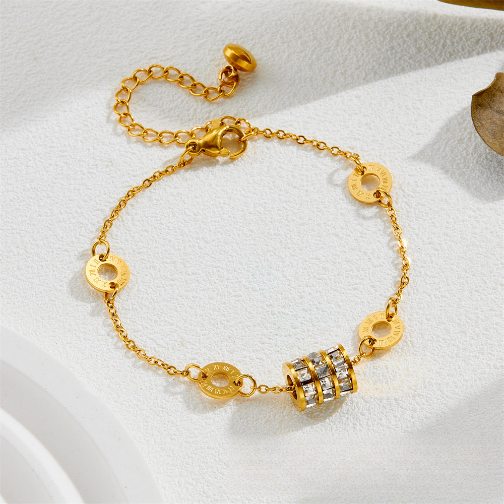 Luxury Jewelry Slimming Women's Titanium Steel Bracelet Classic Gold Rose Bracelet Non Fading Personalized Fashion Brand Accessories