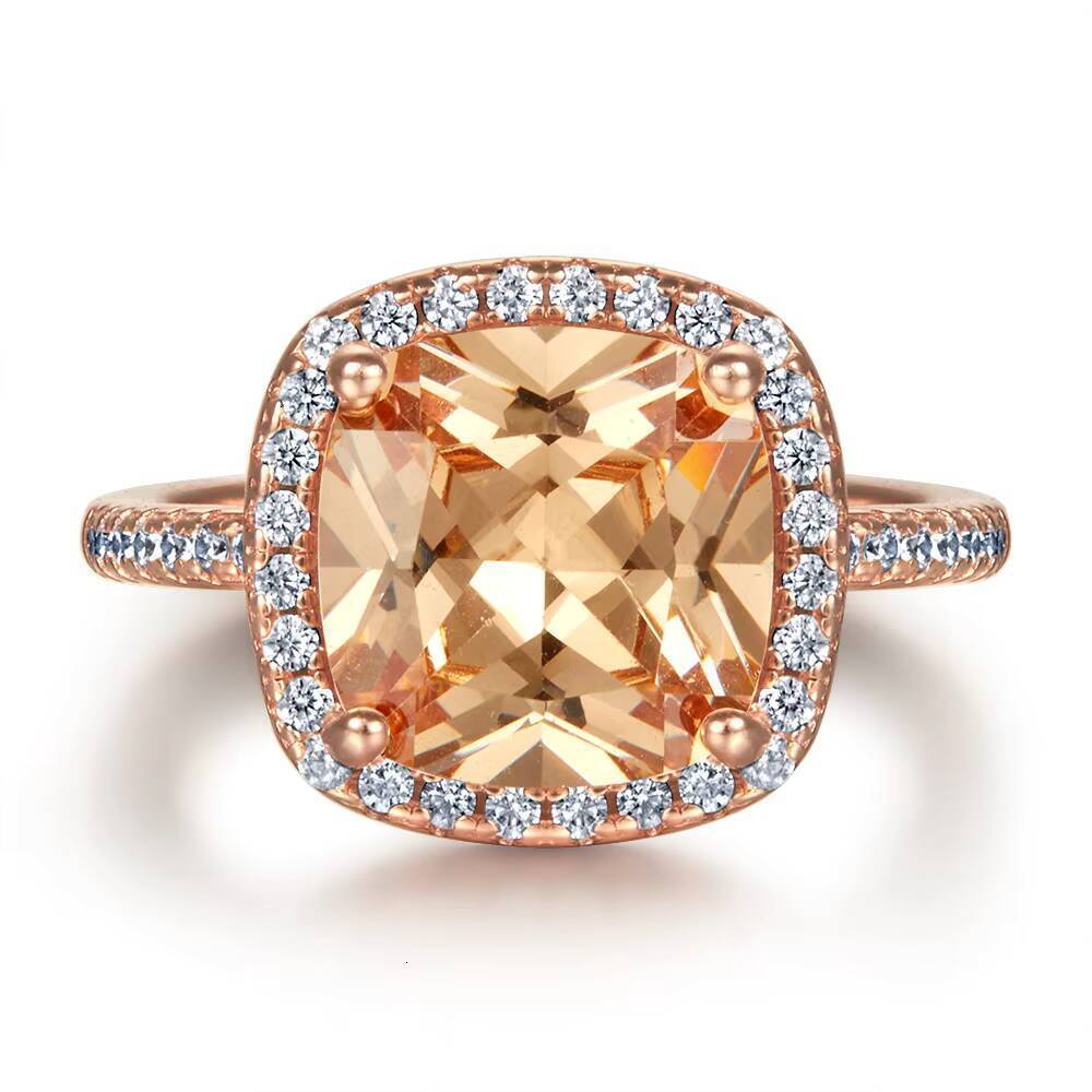IGI Certifide High Quality 925 Silver Gold/Rose Gold Plated IGI VVS Moissanite Lab Grown Diamond Engagement Wedding Ring Bridal Stackable Band For Wom