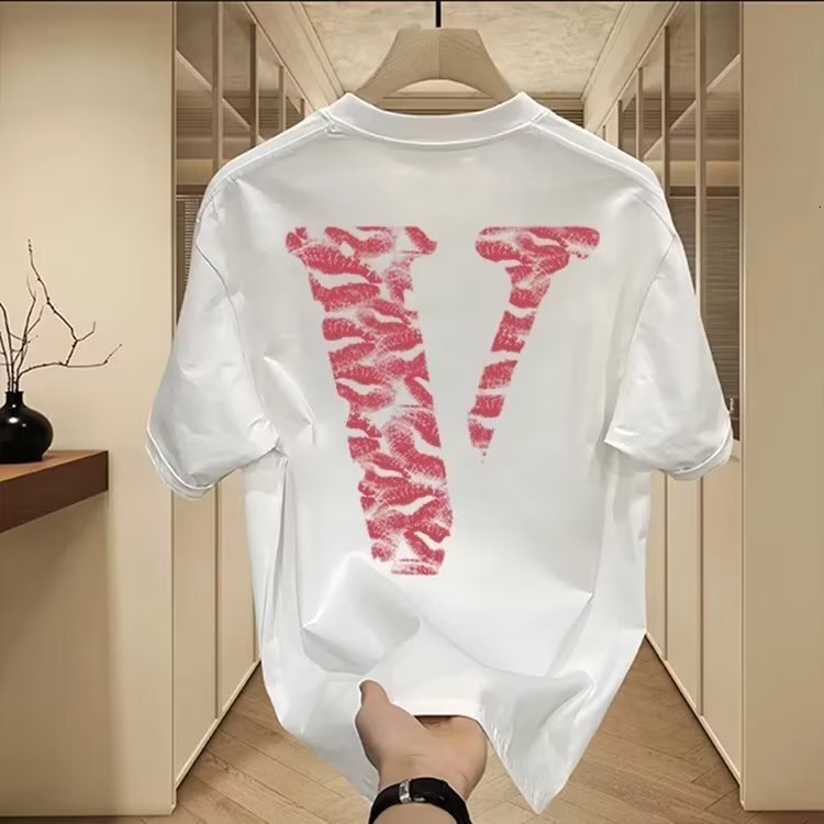 Luxury Young Men's Designer T-shirt High-end Letter Trend New Plus Size Loose Short Sleeved Summer Breathable Elastic Durable Simple Outdoor Casu