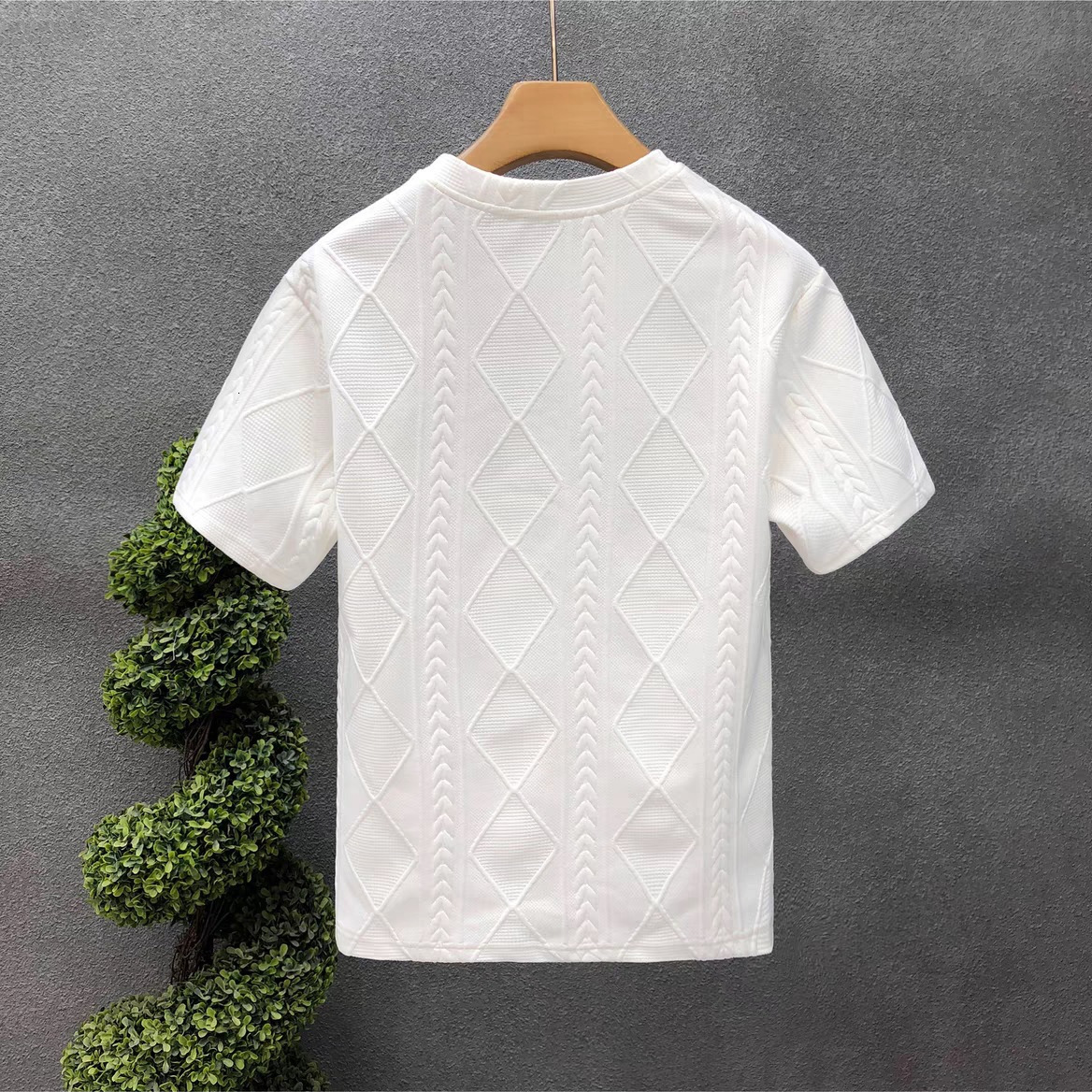 Designer T-shirt Luxury Youth Men's T-shirt Summer Korean Fashion Half Sleeve Striped Knitted Round Neck Top Plus Size Loose Outdoor Leisure Tren