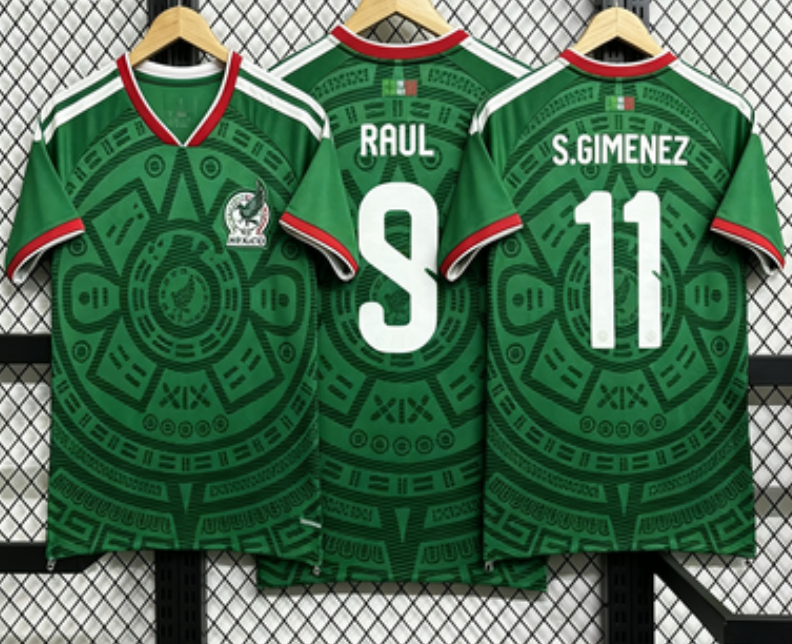 2026 World Cup Mexico men football jerseys, new arrival mexico home green soccer jerseys,super star #9 RAUL 11 S.GIMENEZ football jerseys size s-4xl