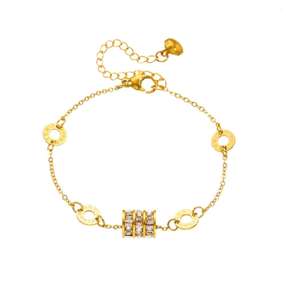 Luxury Jewelry Slimming Women's Titanium Steel Bracelet Classic Gold Rose Bracelet Non Fading Personalized Fashion Brand Accessories