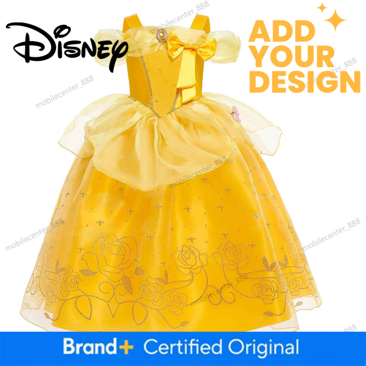Designer Kids Disney Belle Princess Dresses Girls Cosplay Party Costume Kids Birthday Flower Clothes Beauty And The Beast Fancy Disguise Luxury