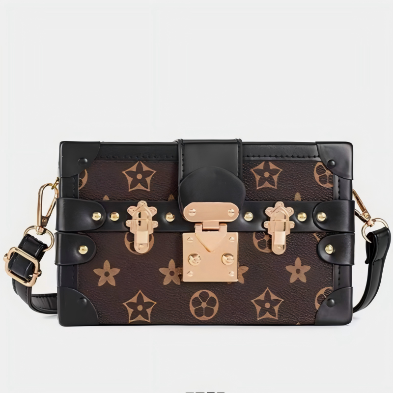 2026 Summer New Luxury Classic Printed Designer Box Bag Retro Lock Cross Shoulder Bag for Women