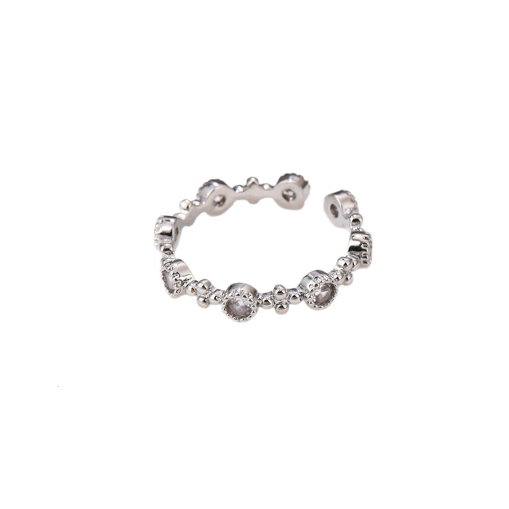 Classic Luxury Jewelry Women's Ring, Lightweight, Luxurious High-quality Exaggerated Non Fading Ordinary Zircon Ring Index Finger Open Hand Brand