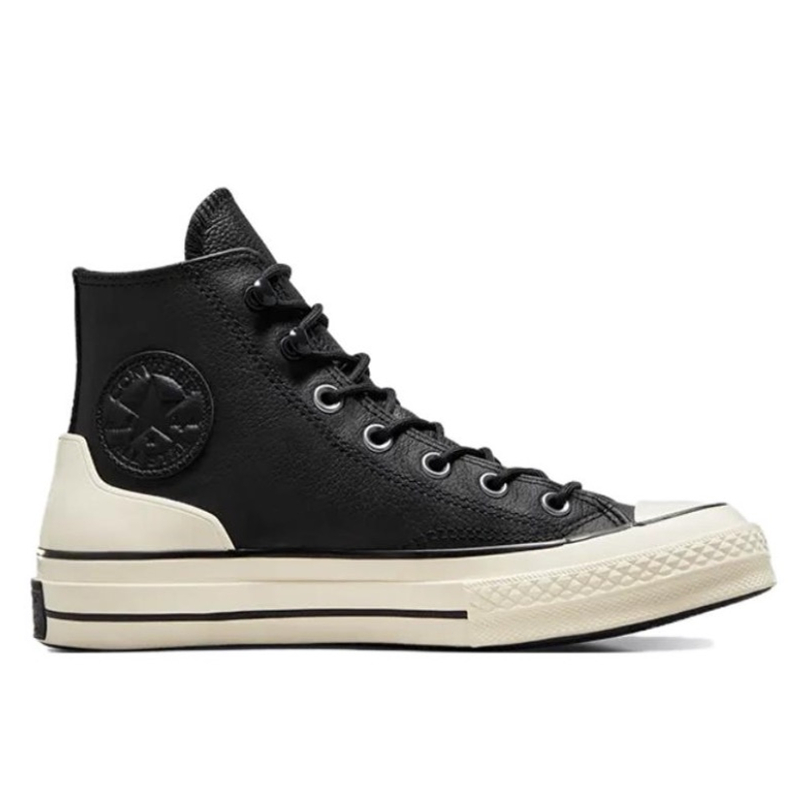 Converse 1970s Retro Lace Up Waterproof Leather High Top Board Shoes Black White Classic Fashion Non Slip Casual Sneakers Unisex Men Women Outdoor Wal - view 3