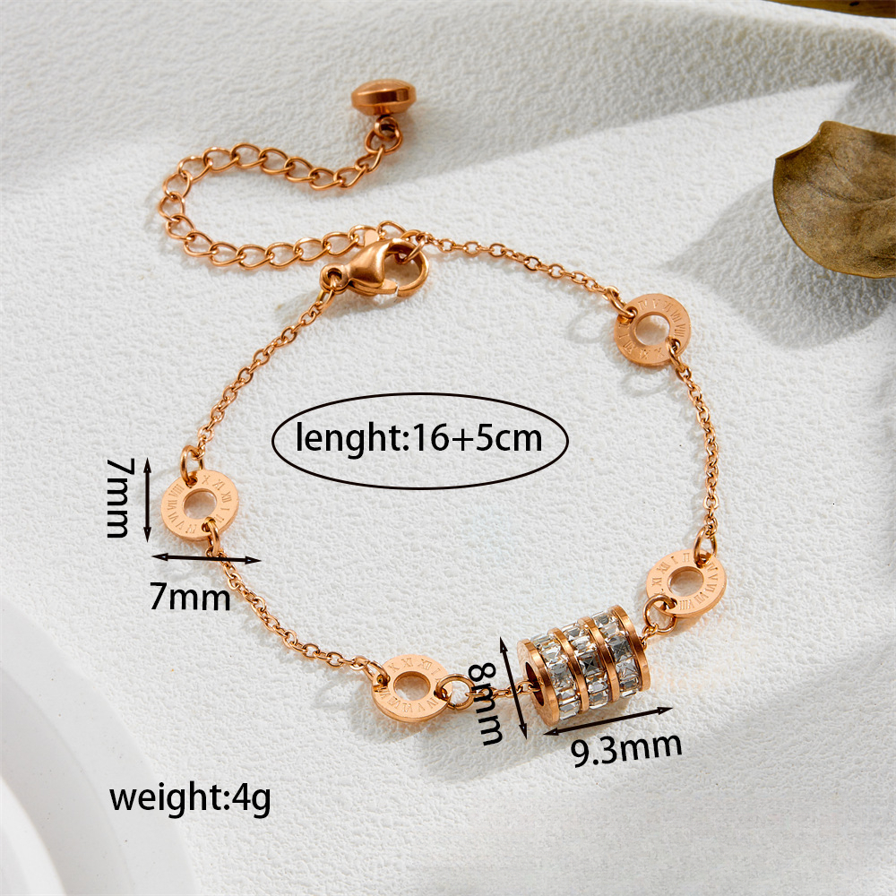 Luxury Jewelry Slimming Women's Titanium Steel Bracelet Classic Gold Rose Bracelet Non Fading Personalized Fashion Brand Accessories