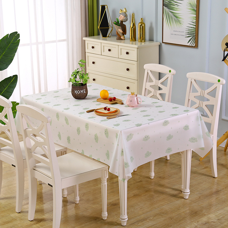 YL-38657 Customized Upgraded PVC Tablecloth, Fresh and Simple Print, Waterproof and Oil-Resistant