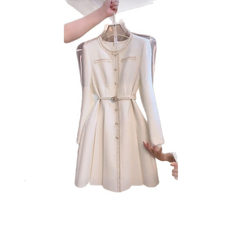 Designer long skirt 2026 new fashionable long sleeved high-quality temperament skirt New autumn and winter women s clothing elegant and sophisticated 