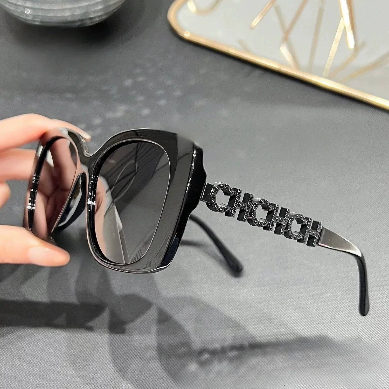 Chain temples, small fragrant style, light luxury fashionable polarized sunglasses for women 5133 Chunjinqiuli