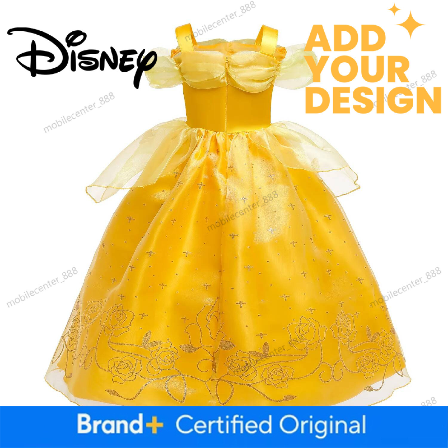 Designer Kids Disney Belle Princess Dresses Girls Cosplay Party Costume Kids Birthday Flower Clothes Beauty And The Beast Fancy Disguise Luxury