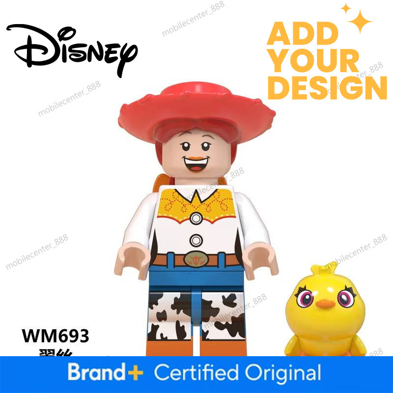 Designer Disney 8Pcs Disney Action Figure Toy Story Mini Building Block Toys For Kids Jessie Woody Anime Figure BUZZ Gifts For Boys And Girls Luxury - view 5