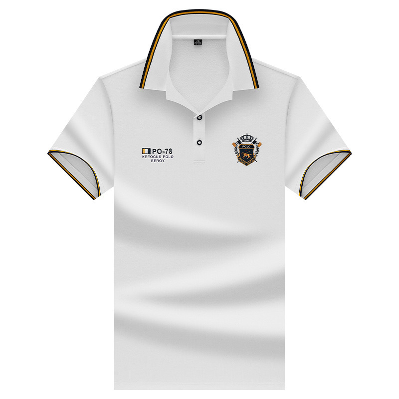 Luxury Men Designer Business Polo Shirt Hot Selling In Summer, Cool And Breathable Casual Collar Short Sleeved Light Colored Embroidery Outdoor Durabl