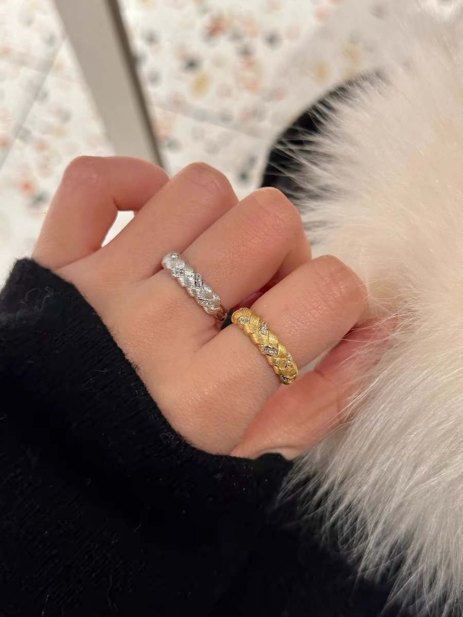 Designer Luxury Jewelry Rings Vintage French Women's Woven Rings Exquisitely Designed Fashion, Exquisite And Elegant Brand Accessories