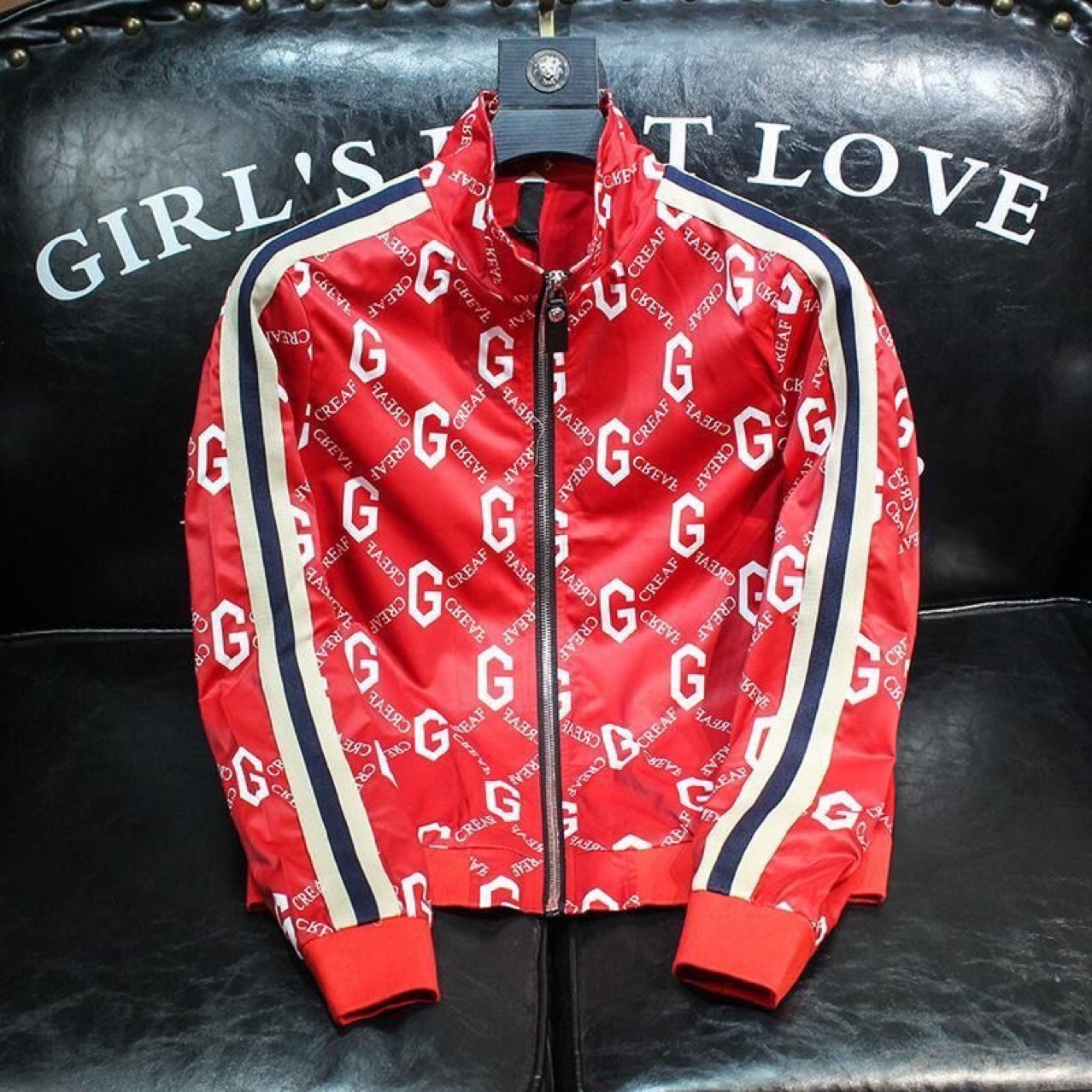 Designer Luxury Brand Loose Plus Men's Jacket Top, A Must-have For The Streets, Spring And Autumn New Fashion Men's Slim Fit Jacquard Casual