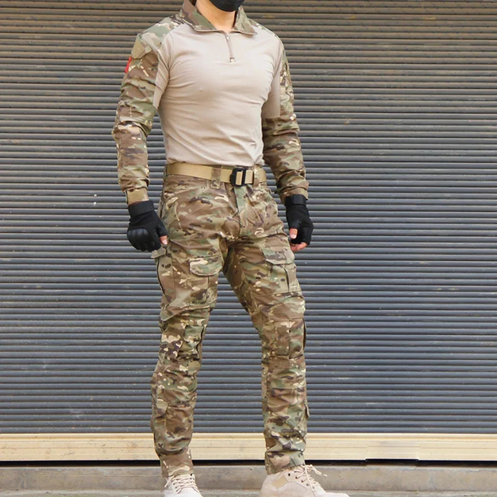 Camo Tactical Uniform Airsoft Ripstop Suit Multi Pocket Suits Hunting Pants Men Trainning Shirts Airsoft Paintball Clothes Sets 260518BJ - view 4