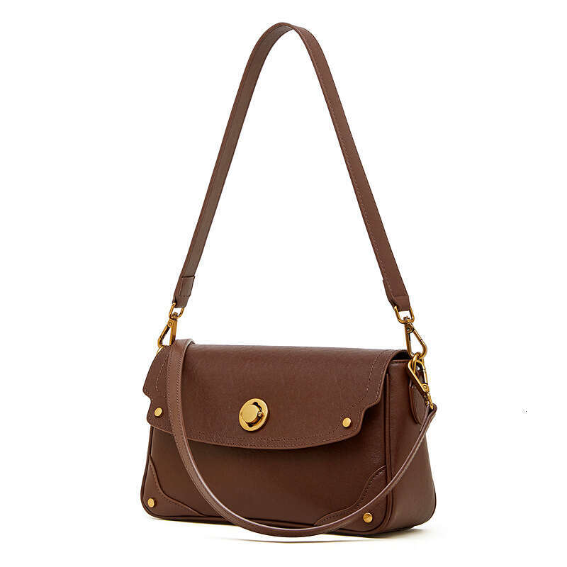 New Vegetable Tanned Cowhide Handbag Genuine Leather Large Capacity Elegant Simple Style Women Single Shoulder Messenger Crossbody Bag SENYY