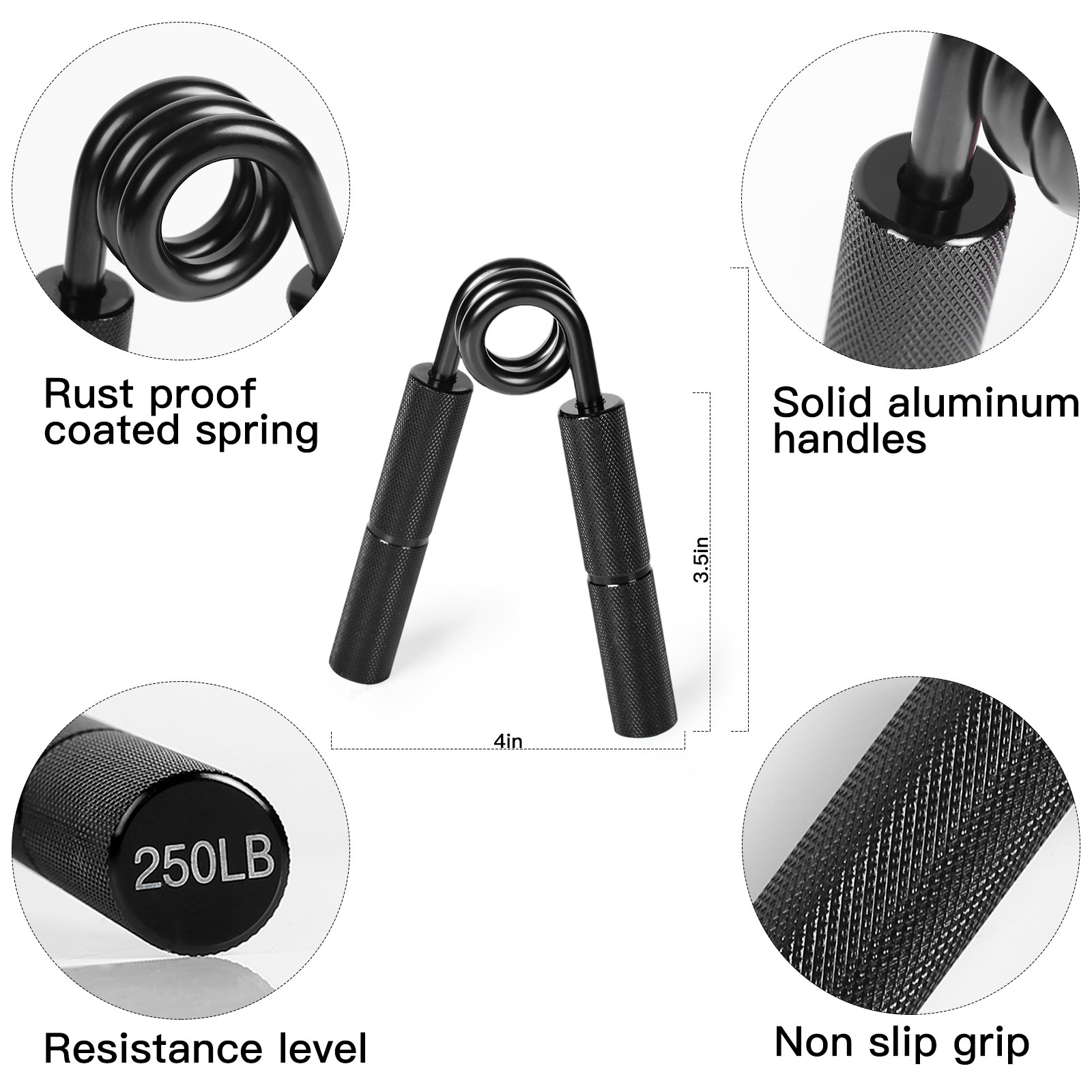 Designer Grip Strength Trainer 7 Pack Adjustable Finger Stretcher Resistance Extensor Bands Finger Exerciser Hand Gripper Strength Ring