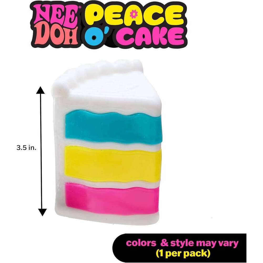 Schylling Needoh Nice Cake Fidget Cube Stress Relief Anxiety Sensory Tool for Focus ADHD & Calming Office Desk Gadget 26L0518