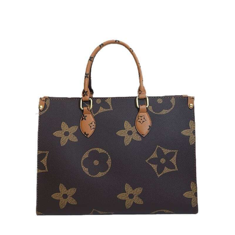 Classic Bag for Women, Old Flower Tote Bag, High-end Commuter Handbag, Single Shoulder Crossbody Large Capacity