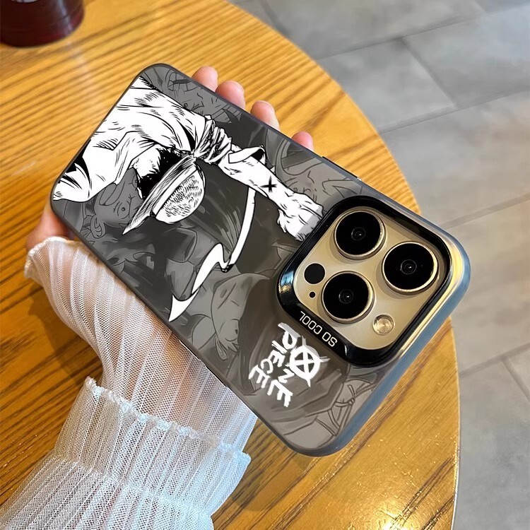 One Piece suitable for Apple iPhone 17 phone case, Luffy black and white comic Huawei Mate 70 anti-drop protective cover