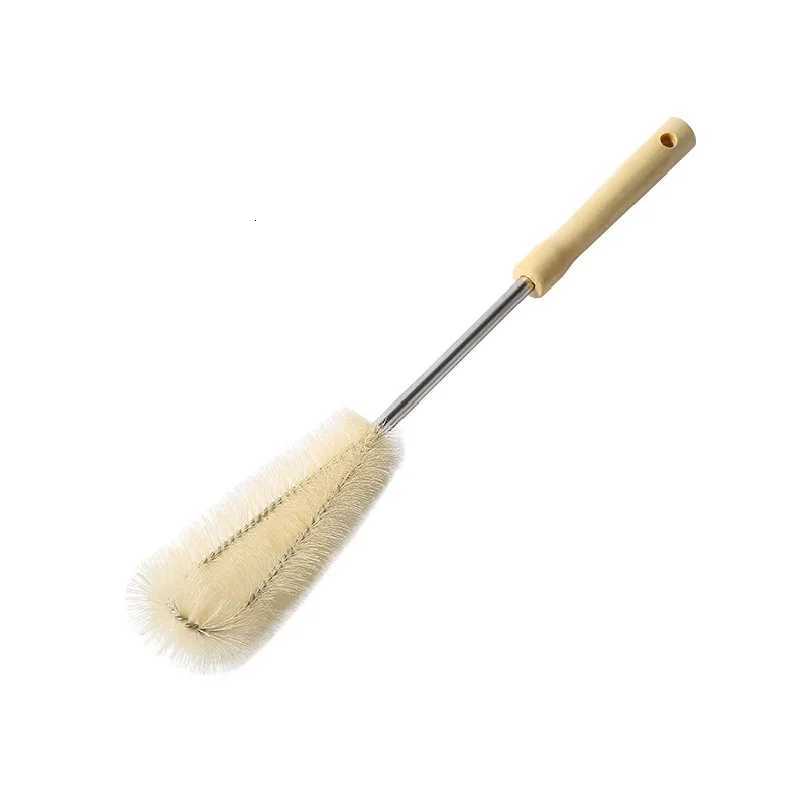 Cup brush cleaning long handle Wooden handle nylon bristles small brush cup cleaning bottle brush L260516