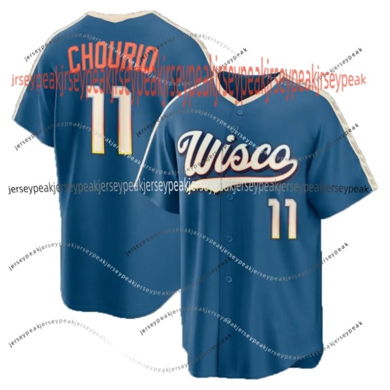 Jackson Chourio 2026 City Connect Baseball Jersey Christian Yelich Brice Turang William Contreras Frelick Misiorowski Collins Woodruff Custom Stitched